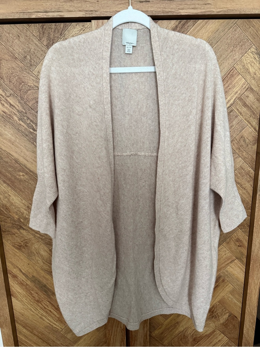 Halogen Open-Front Drape Cashmere Cardigan